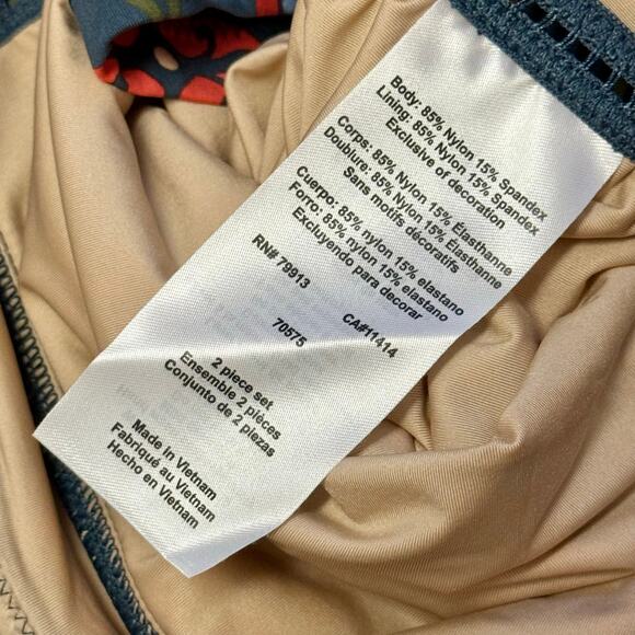 A Pea in the Pod Maternity Floral Tankini Two-Piece Swimsuit Set Size Small - Picture 12 of 13